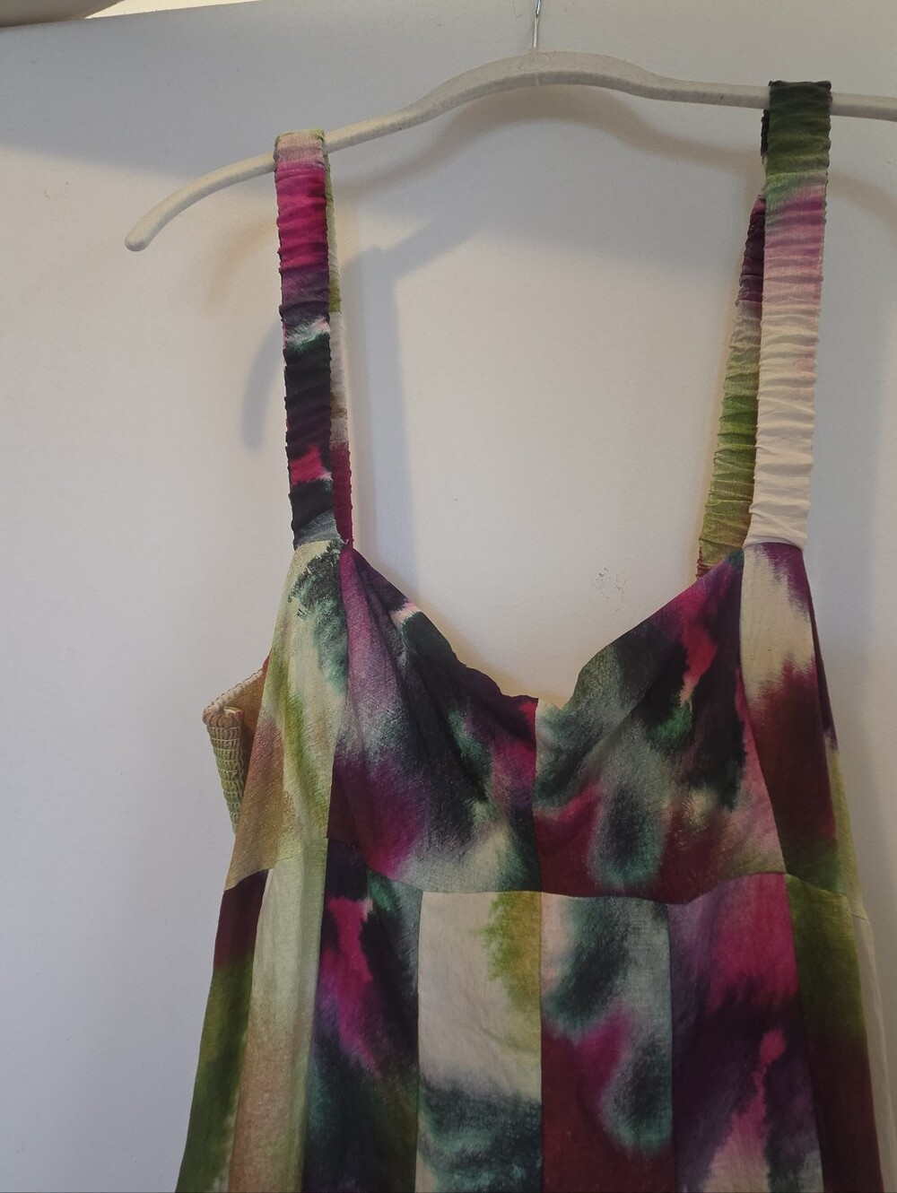 Anthropologie Tiered Maxi Dress in Pink, Green, Teal - Picture 3 of 15